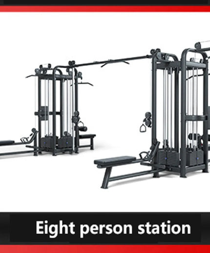 Eight Person Station Commercial Home Fitness Training Equipment Multi Functional Eight Person Station Gym Training Equipment