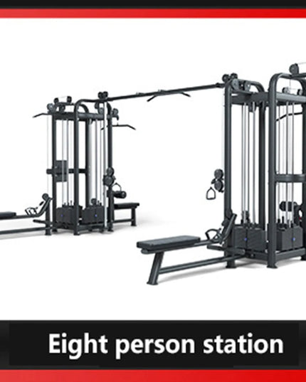 Eight Person Station Commercial Home Fitness Training Equipment Multi Functional Eight Person Station Gym Training Equipment