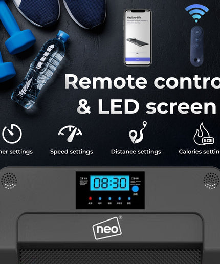 Neo Treadmill Walking Pad under Desk Portable Adjustable Speed Remote LED Screen
