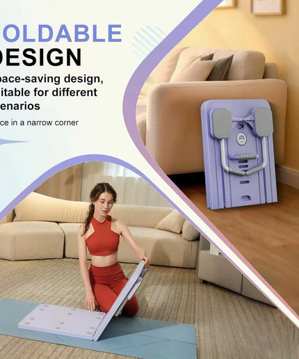 Multifunctional Pilates Board Abs Abdominal Exercise Board Fitness Resistance Bands Rebound Leg Arm Back Train for Home Office