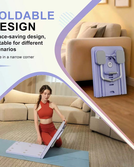 Multifunctional Pilates Board Abs Abdominal Exercise Board Fitness Resistance Bands Rebound Leg Arm Back Train for Home Office