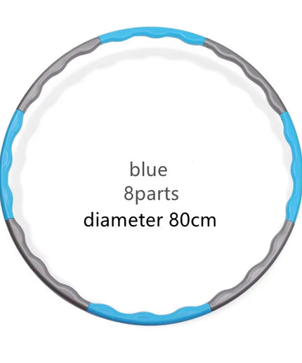 Detachable Pilates Fitness Hoop – Adjustable 7/8/9 Tube Massage Hula Hoop
