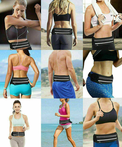 Zipped Sports Running Jogging Waist Travel Bum Bag Phone Keys Mobile Money Belt