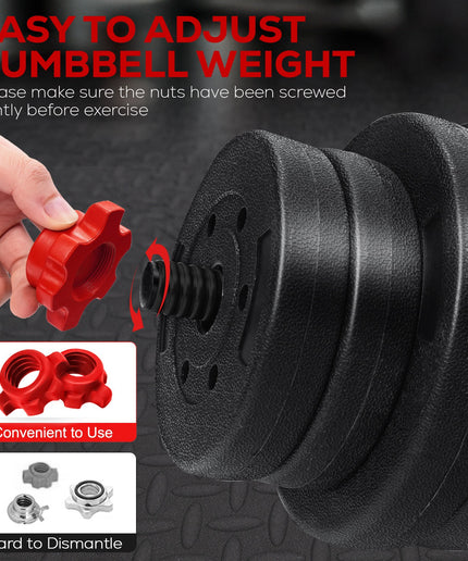15/20/30/40 Kg Dumbbell Barbell Weight Set Pair Hand Weights Gym Fitness Workout