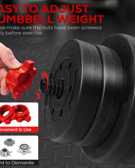 15/20/30/40 Kg Dumbbell Barbell Weight Set Pair Hand Weights Gym Fitness Workout