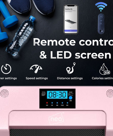 Neo Treadmill Walking Pad under Desk Portable Adjustable Speed Remote LED Screen