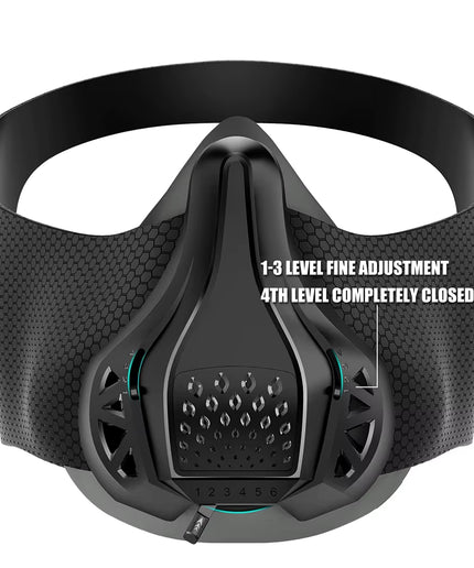Detachable Breathable Sports Mask – Shock-Resistant Protective Face Mask for Running, Fitness & High-Altitude Training (Black)