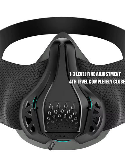 Detachable Breathable Sports Mask – Shock-Resistant Protective Face Mask for Running, Fitness & High-Altitude Training (Black)