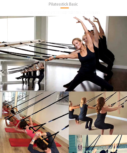 Pilates Resistance Training Kit – Portable Pilates Stick & Bands Set