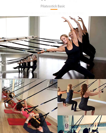 Pilates Resistance Training Kit – Portable Pilates Stick & Bands Set