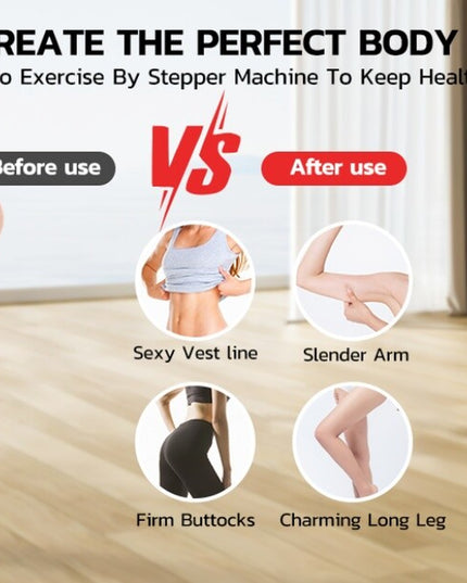 Mini Step Stepper Stair Exerciser Machine W/ Resistance Band LCD Display Fitness