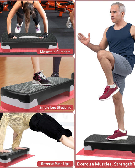 Aerobic Exercise Stepper Durable Non-Slip Mat Adjustable Fitness Yoga Equipment