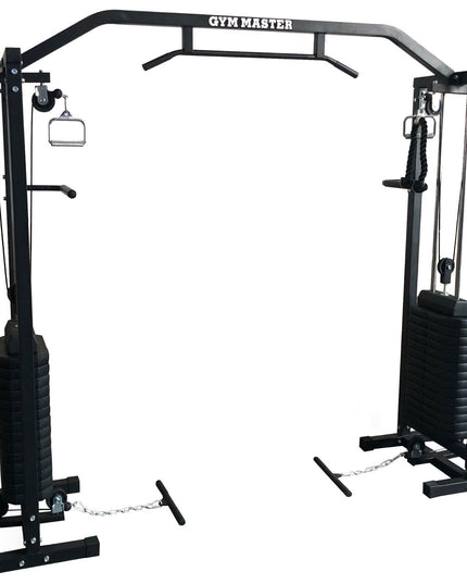 GYM MASTER 180kg Cable Crossover Machine with Pull-Up Bar – Multi-Station Home Gym Equipment with Attachments