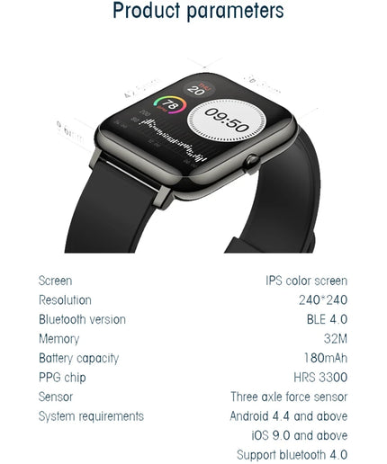 P22 Smart Watch – Fitness Tracker with Heart Rate, Sleep Monitor, Waterproof Sports Clock for Android & iOS