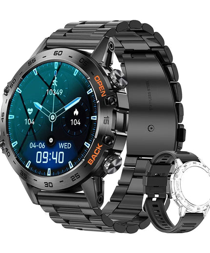 MEVADEN Steel 1.39 Inch Men Luxury Smart Watch Bluetooth Call Sport Fitness Tracker Health Monitor Smartwatch for Male MD52