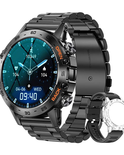 MEVADEN Steel 1.39 Inch Men Luxury Smart Watch Bluetooth Call Sport Fitness Tracker Health Monitor Smartwatch for Male MD52