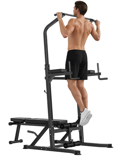 Power Tower Weight Bench Dip Stands Multifunction Pull-Ups Home Gym Fitness