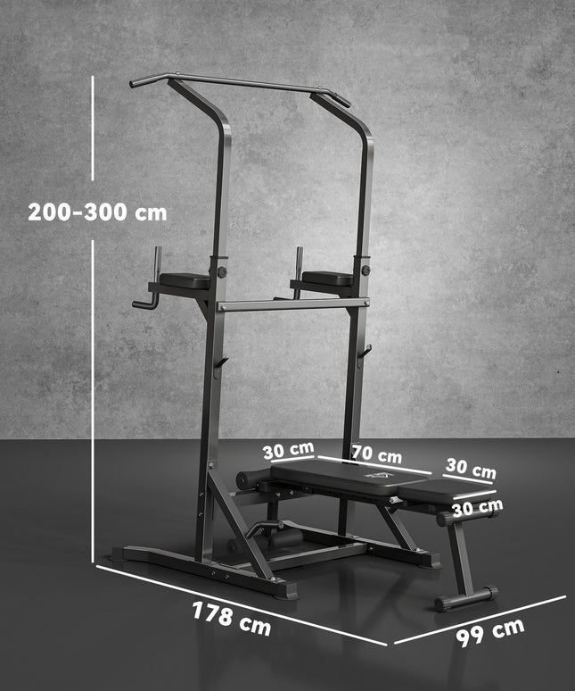 Power Tower Weight Bench Dip Stands Multifunction Pull-Ups Home Gym Fitness