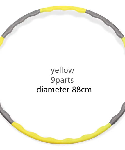 Detachable Pilates Fitness Hoop – Adjustable 7/8/9 Tube Massage Hula Hoop