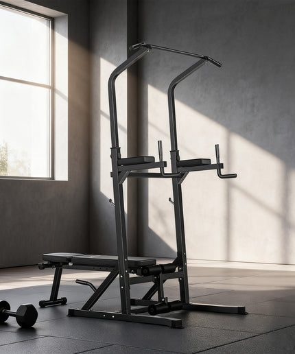 Power Tower Weight Bench Dip Stands Multifunction Pull-Ups Home Gym Fitness