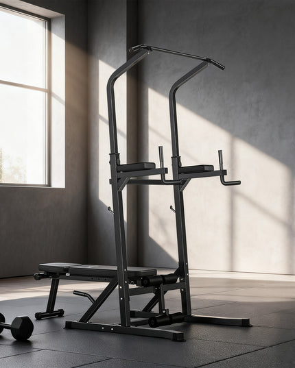 Power Tower Weight Bench Dip Stands Multifunction Pull-Ups Home Gym Fitness