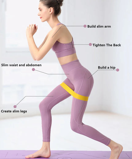 Portable Resistance Bands – Natural Latex Workout Bands for Yoga, Pilates & Strength Training
