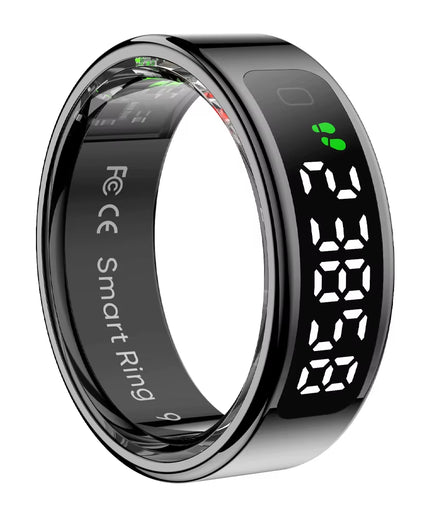 COLMI R12 Smart Ring 2025 – Touch Display Health Tracking Ring with Wireless Charging, 5ATM Waterproof for Men & Women