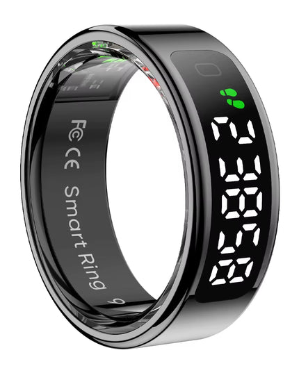 COLMI R12 Smart Ring 2025 – Touch Display Health Tracking Ring with Wireless Charging, 5ATM Waterproof for Men & Women