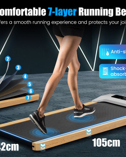 Under Desk Treadmill Walking Pad with 7-Layer Running Belt