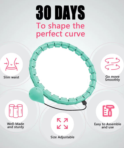21/24/27/30 Knots Weighted Hula Circle – Adjustable Smart Fitness Hoop