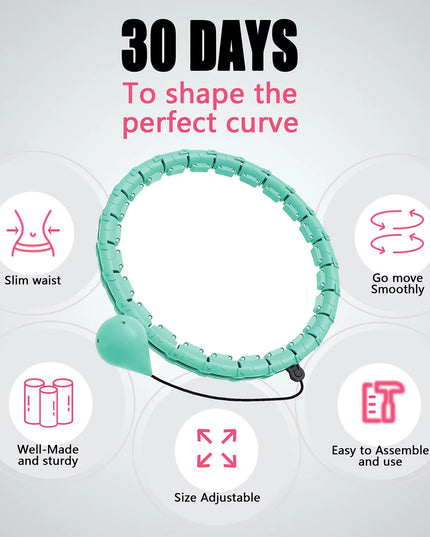 21/24/27/30 Knots Weighted Hula Circle – Adjustable Smart Fitness Hoop