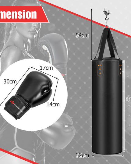 4-In-1 Hanging Boxing Bag Set with 12OZ Boxing Gloves