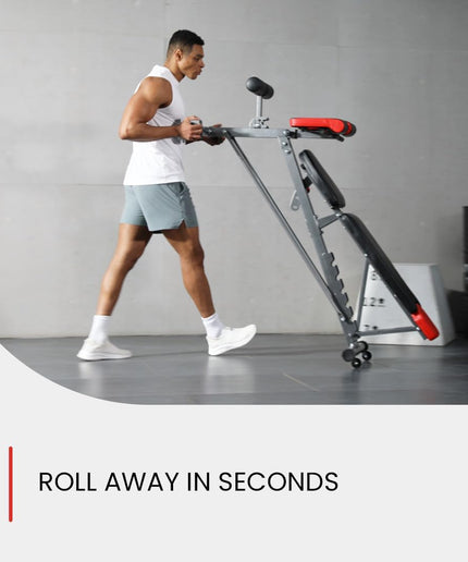 Finer Form Multi-Functional FID Weight Bench for Full All-In-One Body Workout – Hyper Back Extension, Roman Chair, Adjustable Ab Sit up Bench, Incline Decline Bench, Flat Bench