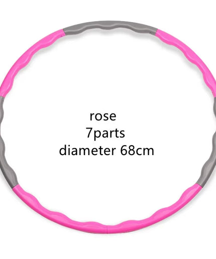 Detachable Pilates Fitness Hoop – Adjustable 7/8/9 Tube Massage Hula Hoop