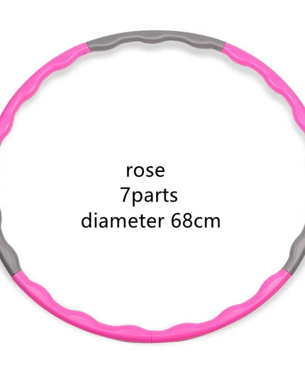 Detachable Pilates Fitness Hoop – Adjustable 7/8/9 Tube Massage Hula Hoop