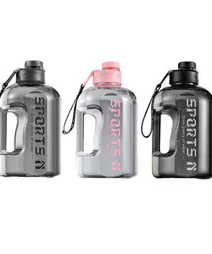 1.7L/2.7L Large-Capacity Sports Water Bottle with Straw & Carry Strap
