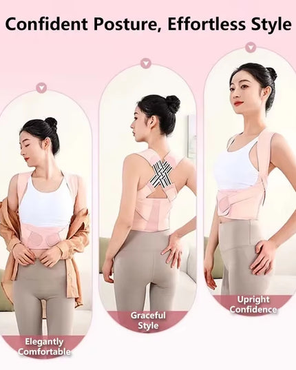 Posture Corrector | Adjustable Back Support Belt for Abdominal Waist Correction, Spine Alignment Waist Trainer Unisex