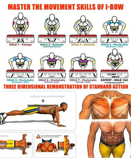 Folding Push-Up Board – Multifunctional Muscle Training Fitness Equipment