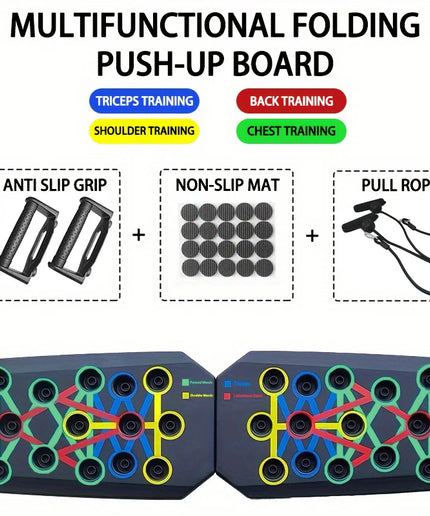 Folding Push-Up Board – Multifunctional Muscle Training Fitness Equipment