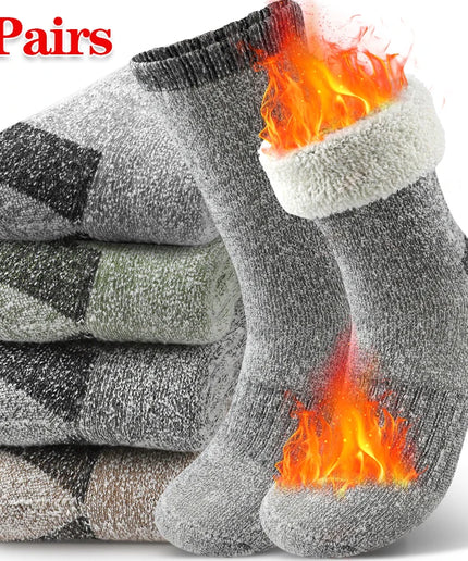 3 Pairs Men’s Thick Thermal Mid-Calf Winter Socks