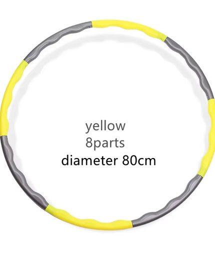 Detachable Pilates Fitness Hoop – Adjustable 7/8/9 Tube Massage Hula Hoop