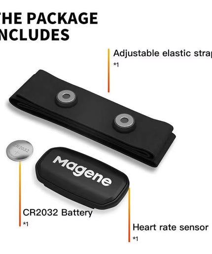 Magene H64 / H303 Heart Rate Monitor Chest Strap – Dual ANT+ & Bluetooth HR Sensor for Cycling, Garmin, Wahoo & Sports Training