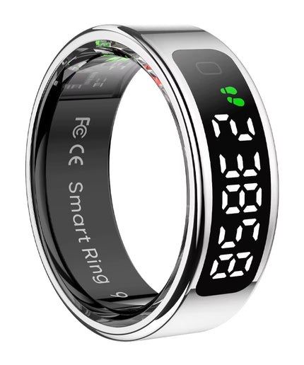 COLMI R12 Smart Ring 2025 – Touch Display Health Tracking Ring with Wireless Charging, 5ATM Waterproof for Men & Women