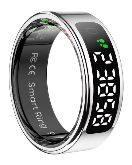 COLMI R12 Smart Ring 2025 – Touch Display Health Tracking Ring with Wireless Charging, 5ATM Waterproof for Men & Women