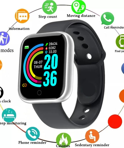 Smartwatch Men Women Wristwatches Smart Watch Message Fitness Monitor Bracelet Birthday Gift Electronic Clock for Android IOS