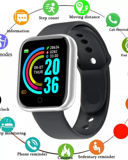 Smartwatch Men Women Wristwatches Smart Watch Message Fitness Monitor Bracelet Birthday Gift Electronic Clock for Android IOS