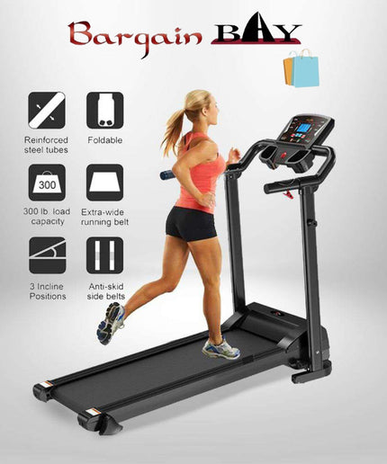 Running Treadmill Electric Folding Machine 9% Incline Machine Home Gym Walking
