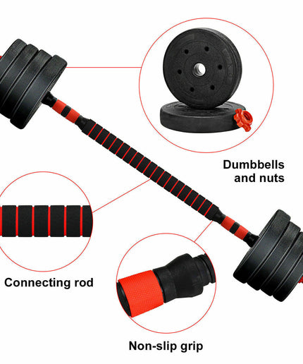 15/20/30/40 Kg Dumbbell Barbell Weight Set Pair Hand Weights Gym Fitness Workout