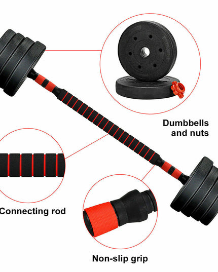 15/20/30/40 Kg Dumbbell Barbell Weight Set Pair Hand Weights Gym Fitness Workout