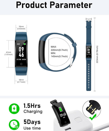 GRV Pedometer Watch Fitness Watch No Bluetooth/App/Phone Required,Fitness Tracker with Step Counter Calories Counter Sleep Monitor for Walking Running